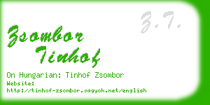 zsombor tinhof business card